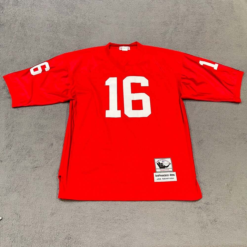 Vintage Mitchell & Ness San Francisco 49ers Joe Montana #16 Jersey Men's Size 52